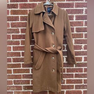 Gap Wool Trench Coat size Small Like New was $248 Fisherman Core